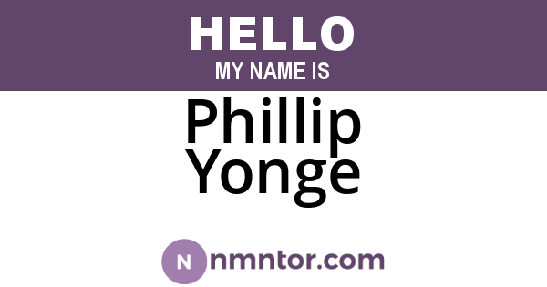 Phillip Yonge