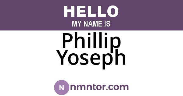 Phillip Yoseph