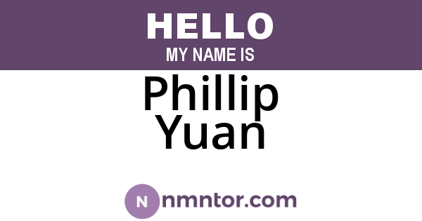 Phillip Yuan