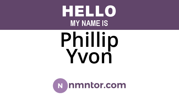 Phillip Yvon