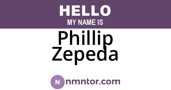 Phillip Zepeda