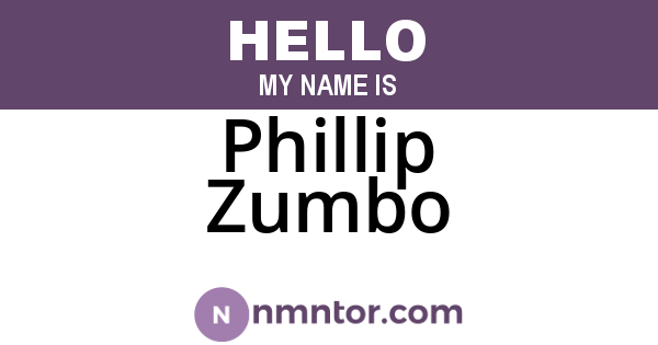 Phillip Zumbo