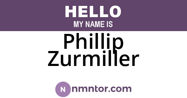Phillip Zurmiller
