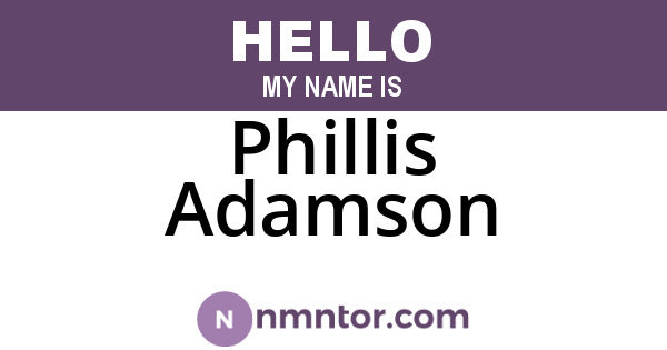 Phillis Adamson