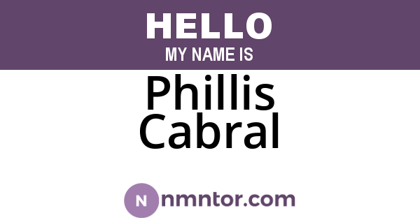 Phillis Cabral