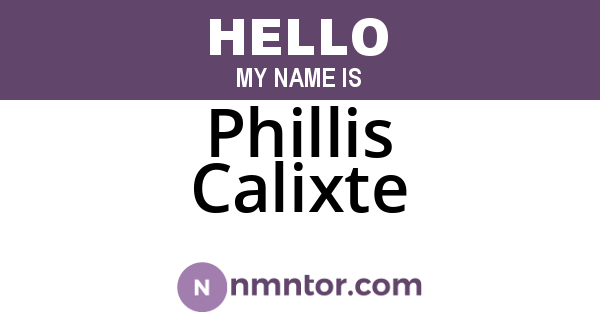 Phillis Calixte