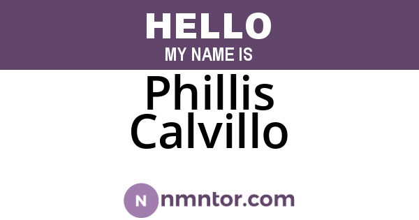 Phillis Calvillo