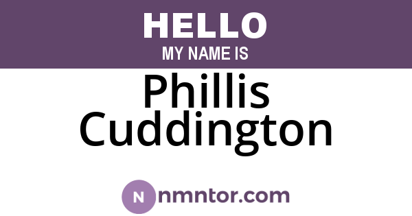 Phillis Cuddington