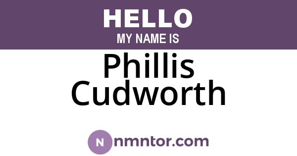 Phillis Cudworth