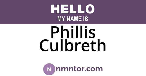 Phillis Culbreth