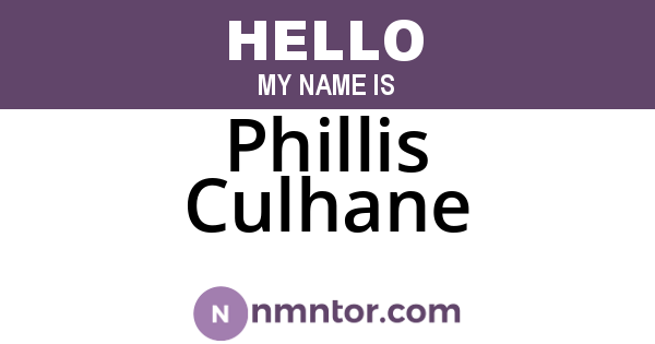 Phillis Culhane