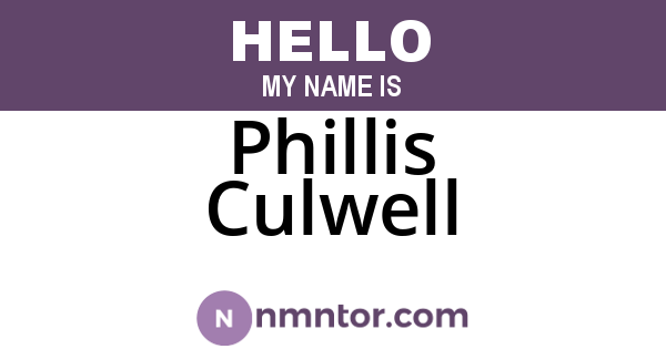 Phillis Culwell