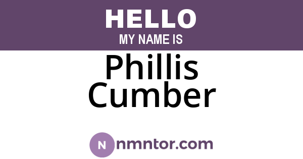 Phillis Cumber