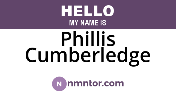Phillis Cumberledge