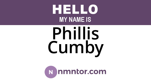 Phillis Cumby