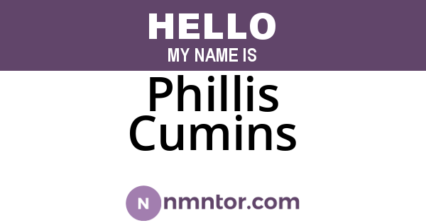 Phillis Cumins