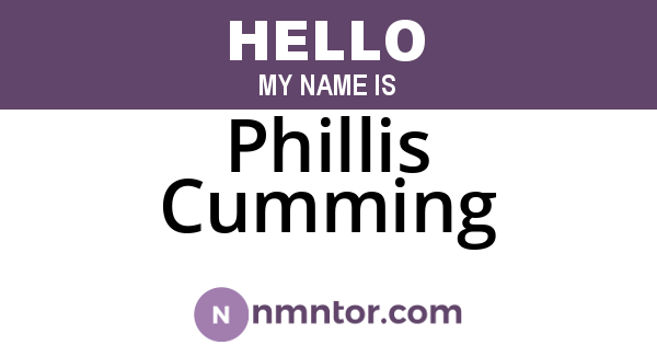 Phillis Cumming