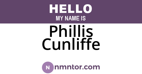 Phillis Cunliffe