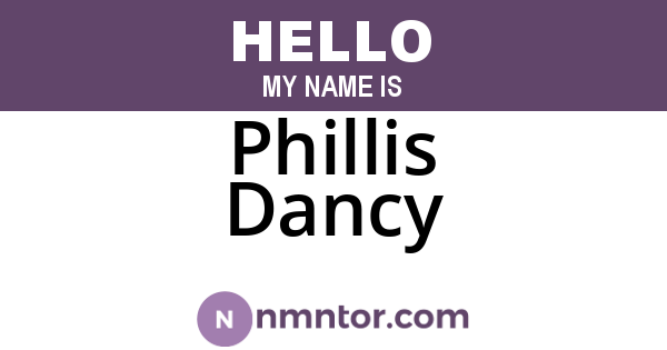 Phillis Dancy