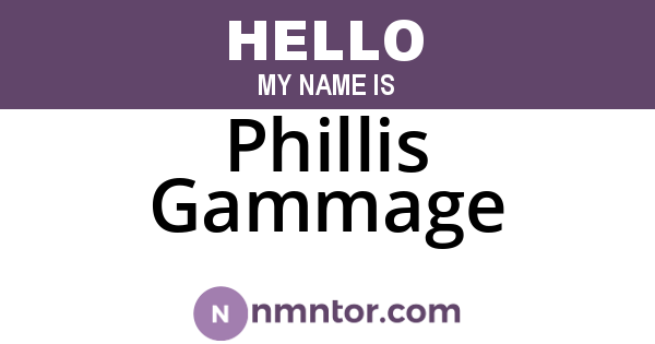 Phillis Gammage