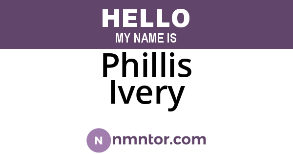 Phillis Ivery