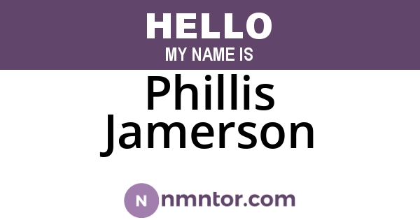 Phillis Jamerson