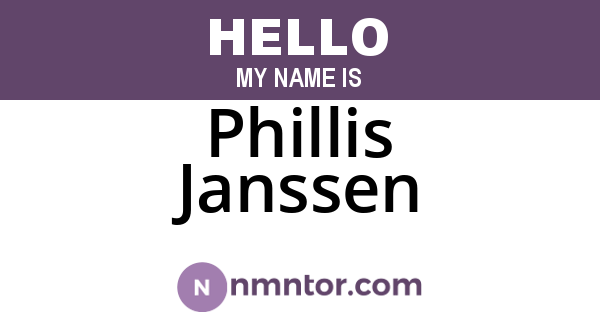 Phillis Janssen