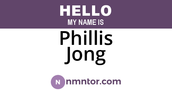 Phillis Jong