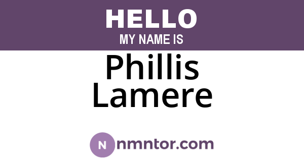 Phillis Lamere