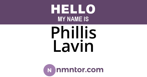 Phillis Lavin