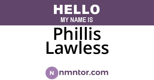 Phillis Lawless