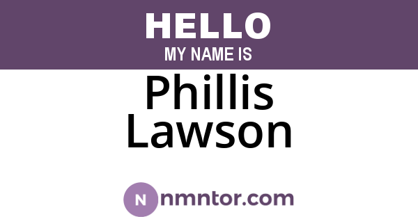 Phillis Lawson