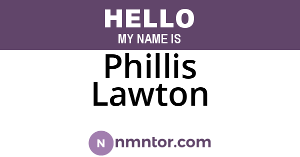 Phillis Lawton