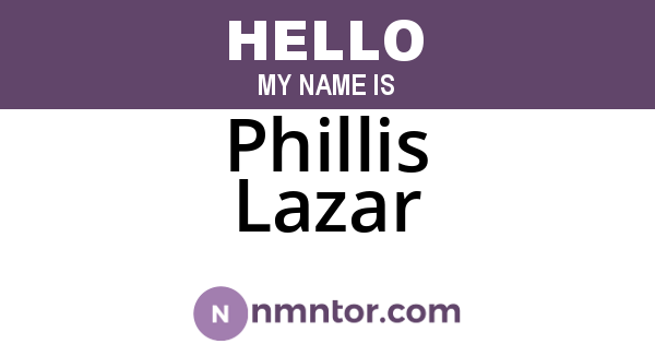 Phillis Lazar