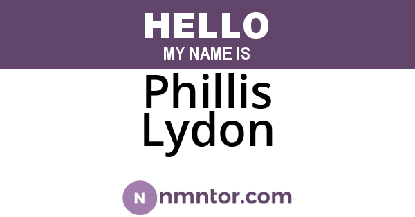 Phillis Lydon