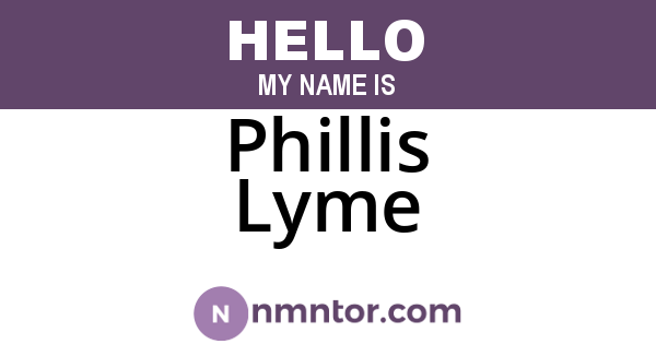 Phillis Lyme