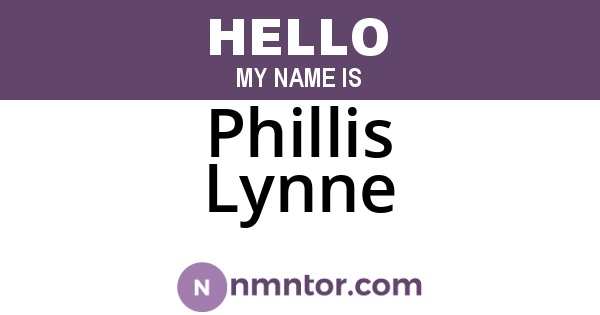 Phillis Lynne