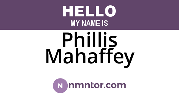 Phillis Mahaffey