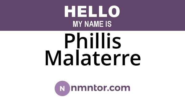 Phillis Malaterre