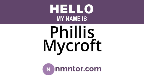 Phillis Mycroft