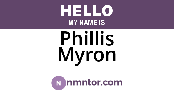 Phillis Myron