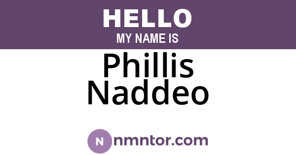 Phillis Naddeo