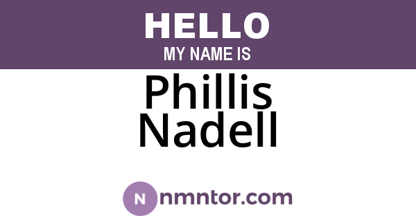 Phillis Nadell
