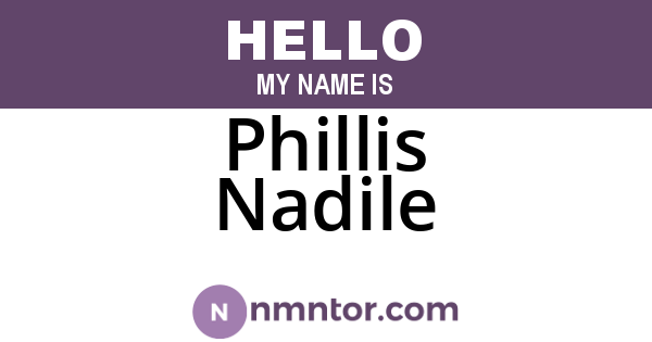 Phillis Nadile