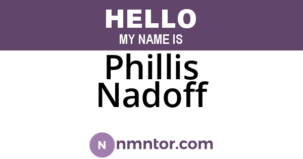 Phillis Nadoff