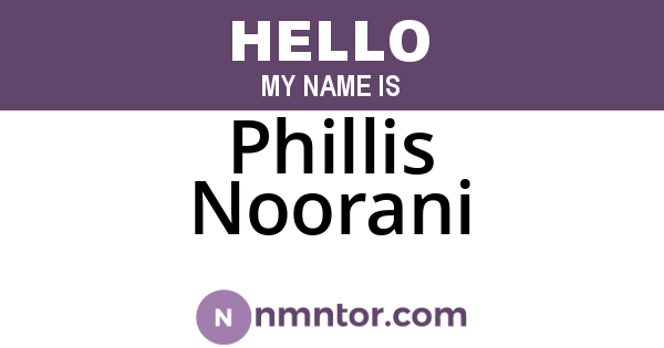 Phillis Noorani