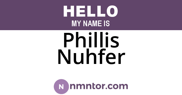 Phillis Nuhfer