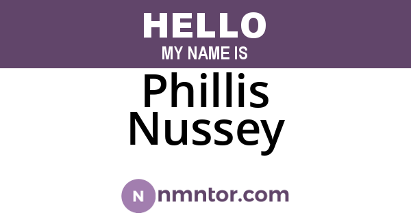 Phillis Nussey