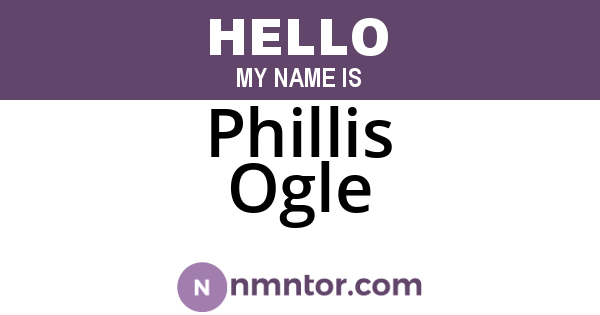 Phillis Ogle