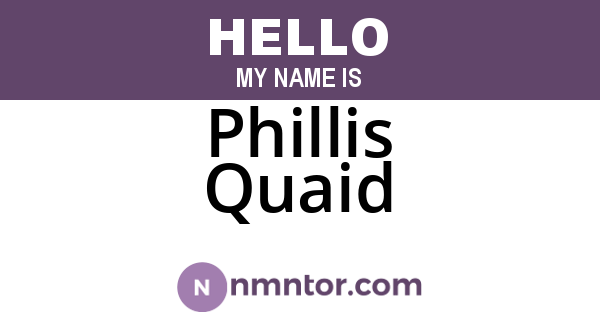 Phillis Quaid